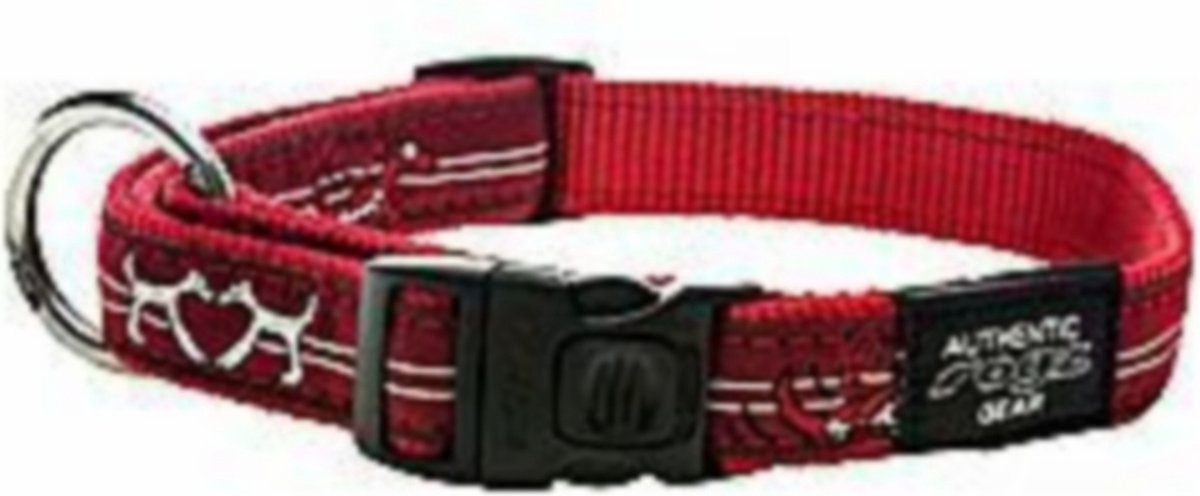 Hondenhalsband Rogz Armed Response Red Heart maat XL