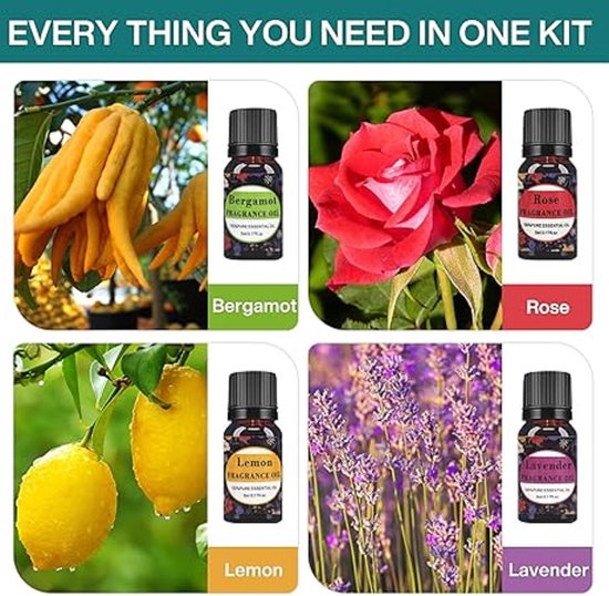 Herfstgeuren - 60 ml (10 ml x 6 stuks), kaarsen maken | Geurolie