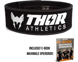 Thor Athletics Lifting Belt - Powerlift Riem - Fast Clip Sluiting - Lever Belt - Krachttraining Accessoires - Zwart - Maat (XL)