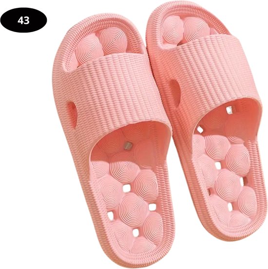 Chaussons de bain Bovista Femme & Homme - Confortables - Tongs - Sauna - Été - Rose - Taille 43