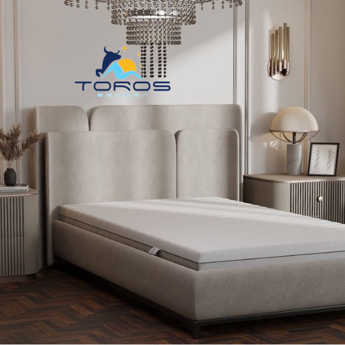 Topdekmatras - 180X210 Topper Hotel XXL - Koudschuim HR45 10cm dik - Bamboo en fresh Tijk - STEVIG