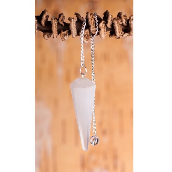 Zeshoekige seleniet pendel voor energie