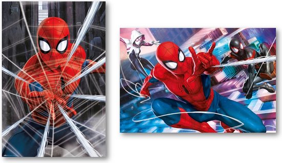 Spiderman posters - set van 2 verschillende posters - Marvel - Superheld - Film - Comic - Formaat 61 x 91.5 cm