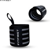 FitFirst Wrist Wraps | Polsbanden voor Krachttraining en Crossfit | Polsbrace | 2 stuks | Zwart