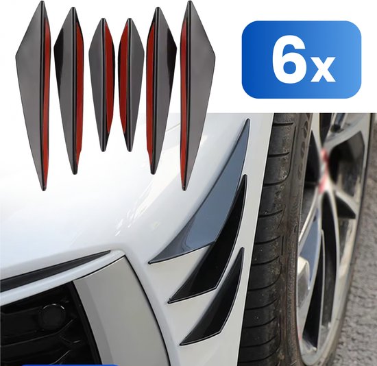 Universele Spoiler Shark Fin Driedelige Auto Achterbumper Lip 7-Vinnen
