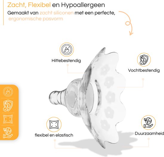 JGR - Tepelhoedjes - 2 Stuks - Contact Tepelbeschermer - Borstvoeding Aanlegproblemen. van JGR — afbeelding 4