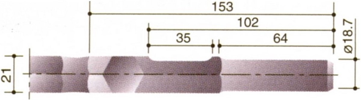 Beitel Plat 25X300Mm 21Mm-Zk Kan/Mak