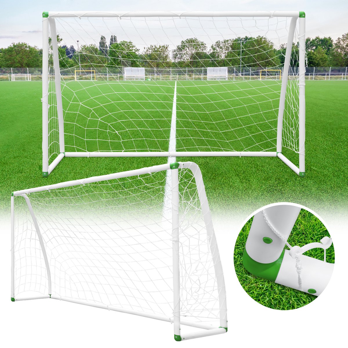 Voetbaldoel - 180x120x80cm - PVC kader - Snelle Montage - Training doel - 1 piece
