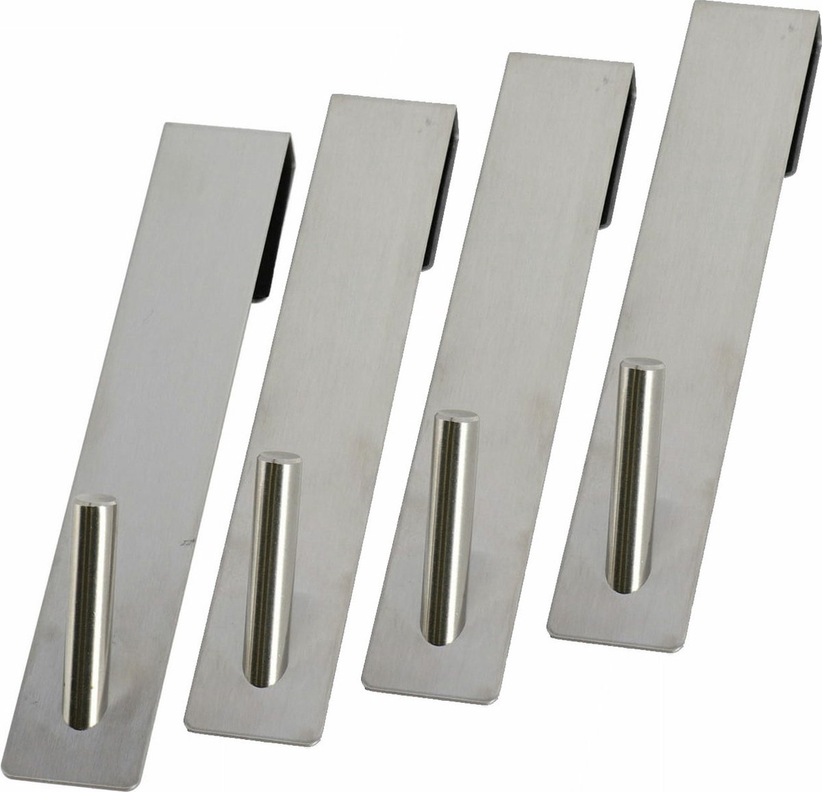 Tendance Douchehaken - 4x stuks - zilverkleurig - metaal - douchecabine / douchewand haak