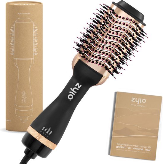 Zylo Luxe Fohnborstel - Krulborstel - Haarborstel - Haardroger en Föhn in één - Keramische Magic Brush voor Lang/Kort/Stijl/Krullen - 1200W Krachtige moter