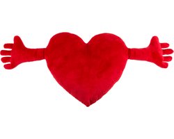 Rood Hart met Handen (30cm)
