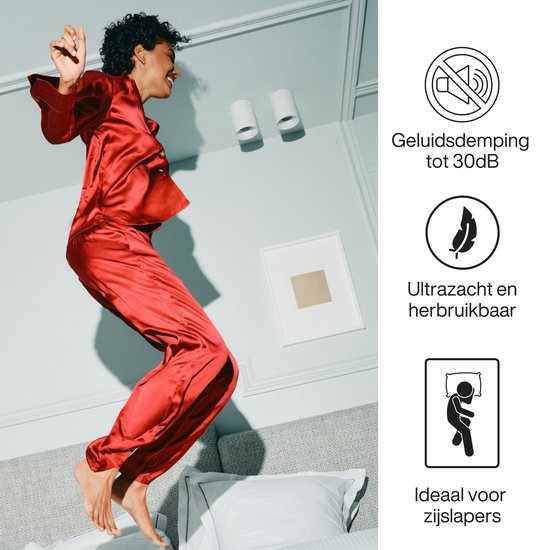 EarPeace Oordopjes Slapen - 6x Slaap Oordopjes geschikt voor Zijslapers - Anti-Snurk Sleep Plugs - Herbruikbare Siliconen Slaapoordoppen - Oordoppen voor gehoorbescherming tot 30dB - Slaapdoppen - Small