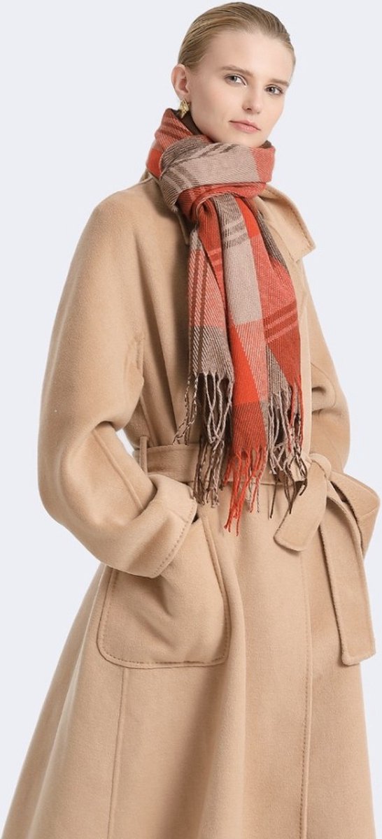 Miss Lulu Sjaal Dames - Omslagdoek Dames - 200x60cm - Orange