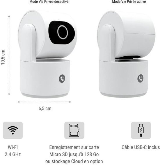 Bewakingscamera - KONYKS - CAMINI CARE 2 - Binnen - Wifi met sirene en video-oproepknop — afbeelding 4