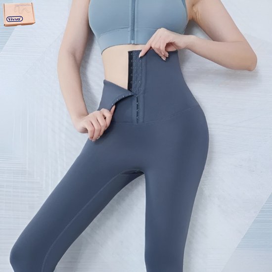 Vivva - Sportlegging Dames met Corset - Shapewear - Sportkleding Dames met Korset - Sportbroek Dames - Hardloopbroek Dames - Zwart - Maat L - HIGHLEGS van Merkloos — afbeelding 2