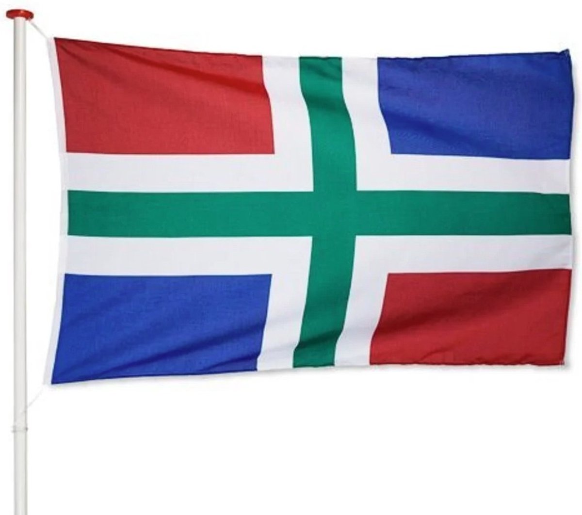 Groningse vlag Groningen | gevelvlag Groningen | Groningen vlag geschikt voor vlaggenstok | afm. 100x150 cm, polyester | VlaggenEnMasten.nl