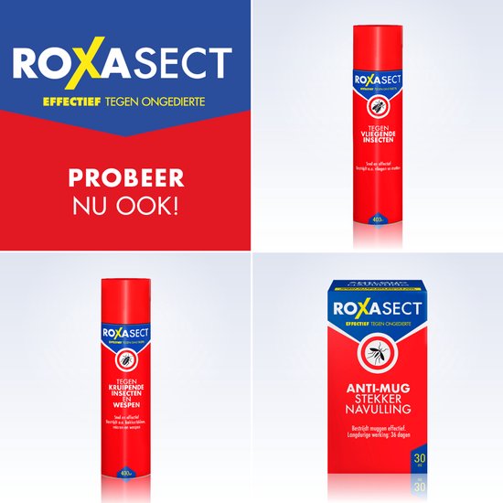 Roxasect Muggenstekker - Anti-Muggen Stekker - 1 stekker met 2 navullingen - 72 nachten bescherming - Voordeelverpakking