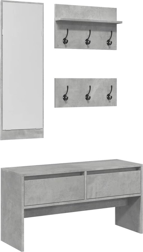 vidaXL Set de 4 armoires de Halmeubel de couloir - Ensemble de penderies - Armoire de couloir