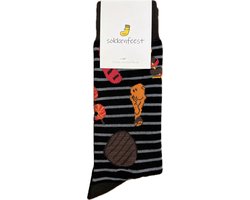 Sokkenfeest Barbecue Sokken - One Size Fits All - Leuke Sokken Met Vlees - Cadeau Voor BBQ Liefhebbers - Unisex Sokkenfeest Barbecue Sokken - One Size Fits All - Leuke Sokken Met Vlees - Cadeau Voor BBQ Liefhebbers - Unisex