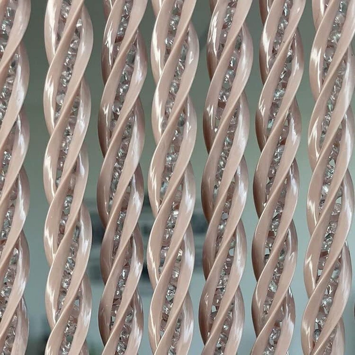 Balkondeur hor, insectenbescherming, luxe, vliegengordijn, taupe, 100 x 250 cm