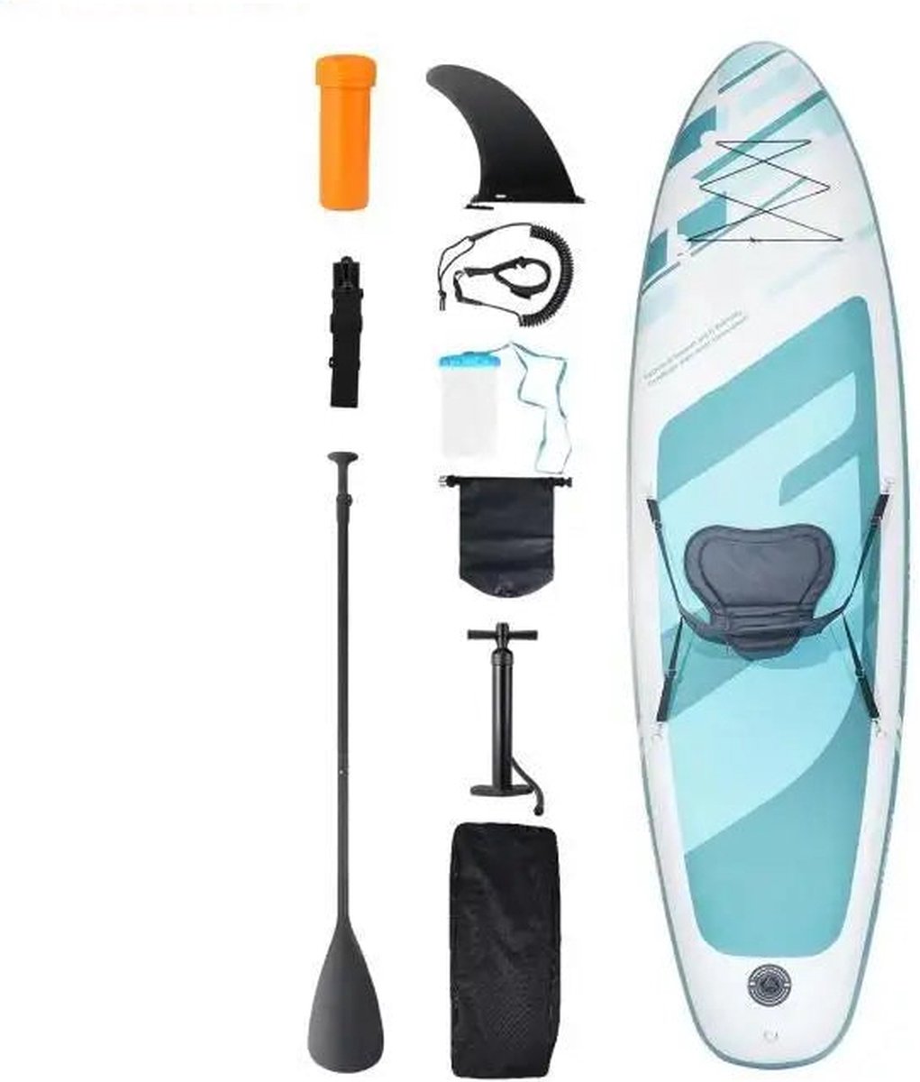 SUP Board - Supboard - Sup Board Opblaasbaar - Kayak - Paddle Board - Kajak - Opblaasbaar Stand Up Paddle Board - met verwijderbare Kayak Seat Paddle - 10ft x 33in x 6in