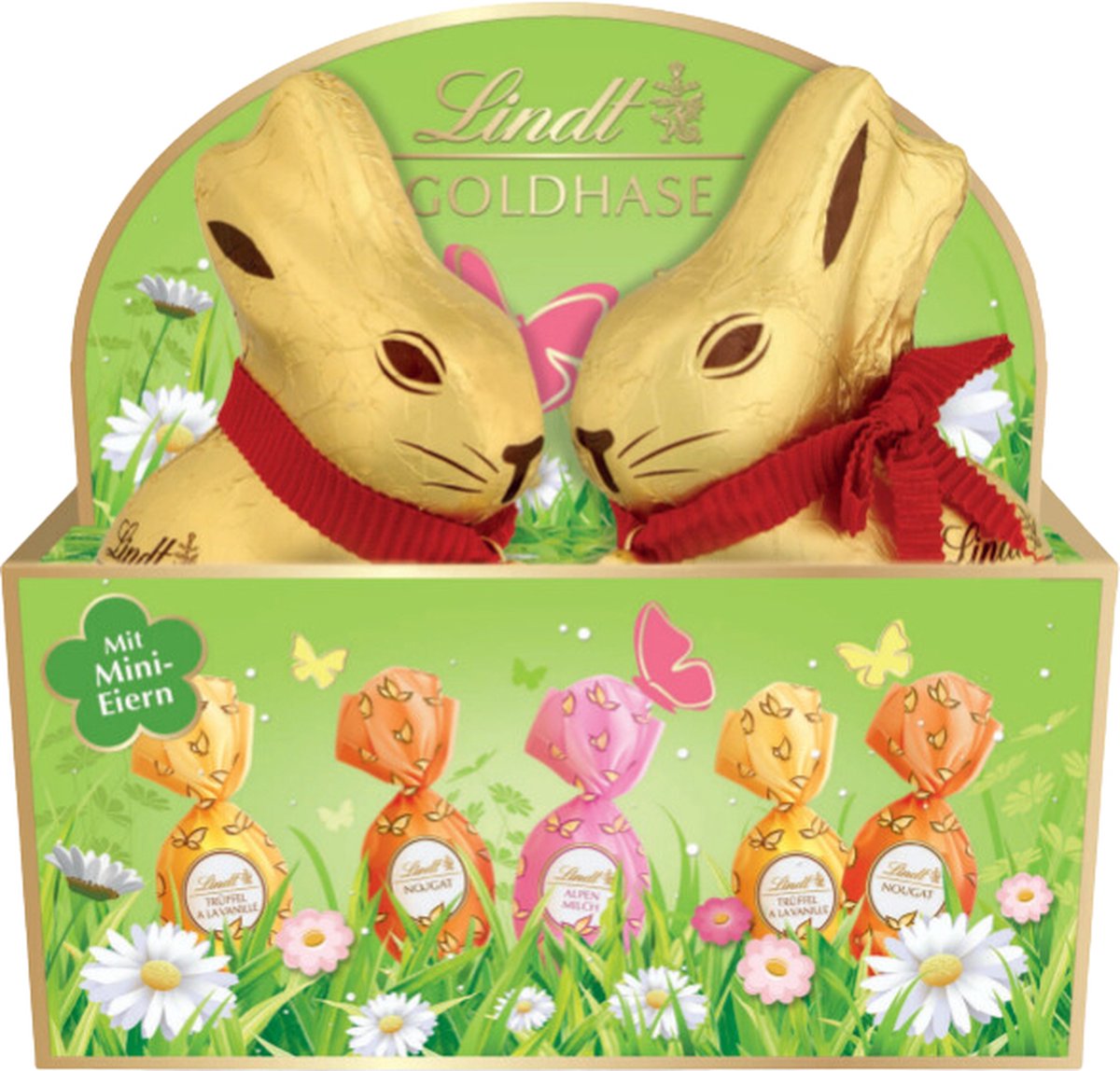 Lindt GOLD BUNNY Nest 200 gram - Gouden melkchocolade Paashaas - Lindt chocolade Paaseitjes - Cadeauverpakking - Premium Paaschocolade