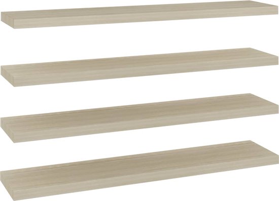 Etagère murale vidaXL Wandschappen 2 st 100x40x3 cm roestvrijstaal
