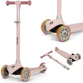 Lionelo Jessy Kinderstep - step 3 wielen - leeftijdsgroep 3+ - max 50kg - LED verlichting in de wielen - hoogte verstelbaar 65-70-75-80 cm