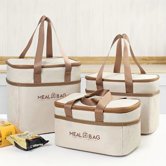 Bovista Koeltas - Koelbox - Koelelementen - Coolbox - Auto - Lunchtas - Strand - Beige S van Bovista — afbeelding 2