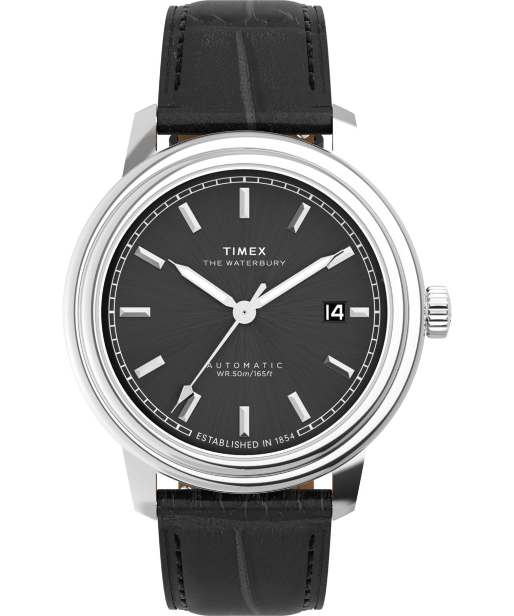 Timex Waterbury Metropolitan TW2Y23000 Horloge - Leer - Zwart - Ø 41 mm