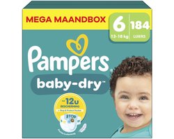 Pampers - Baby Dry - Maat 6 - Mega Maandbox - 184 Stuks - 13-18 KG