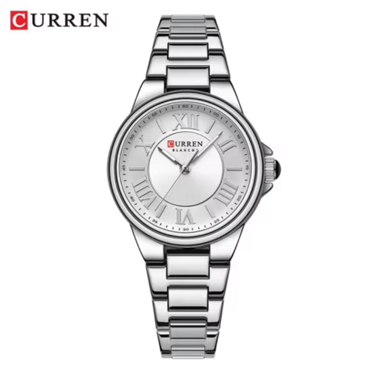 Curren - Horloge - Herenhorloge - Quartz - Zilveren Wijzerplaat - Zilveren Band - 33mm - 9091