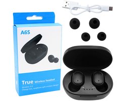 Draadloze Oordopjes Bluetooth 5.1 Hoofdtelefoon - A6S - Touch Control Oordopjes Met Microfoon - Earphone - Koptelefoon - Gaming Headset - Sport Oordopjes - Zwart