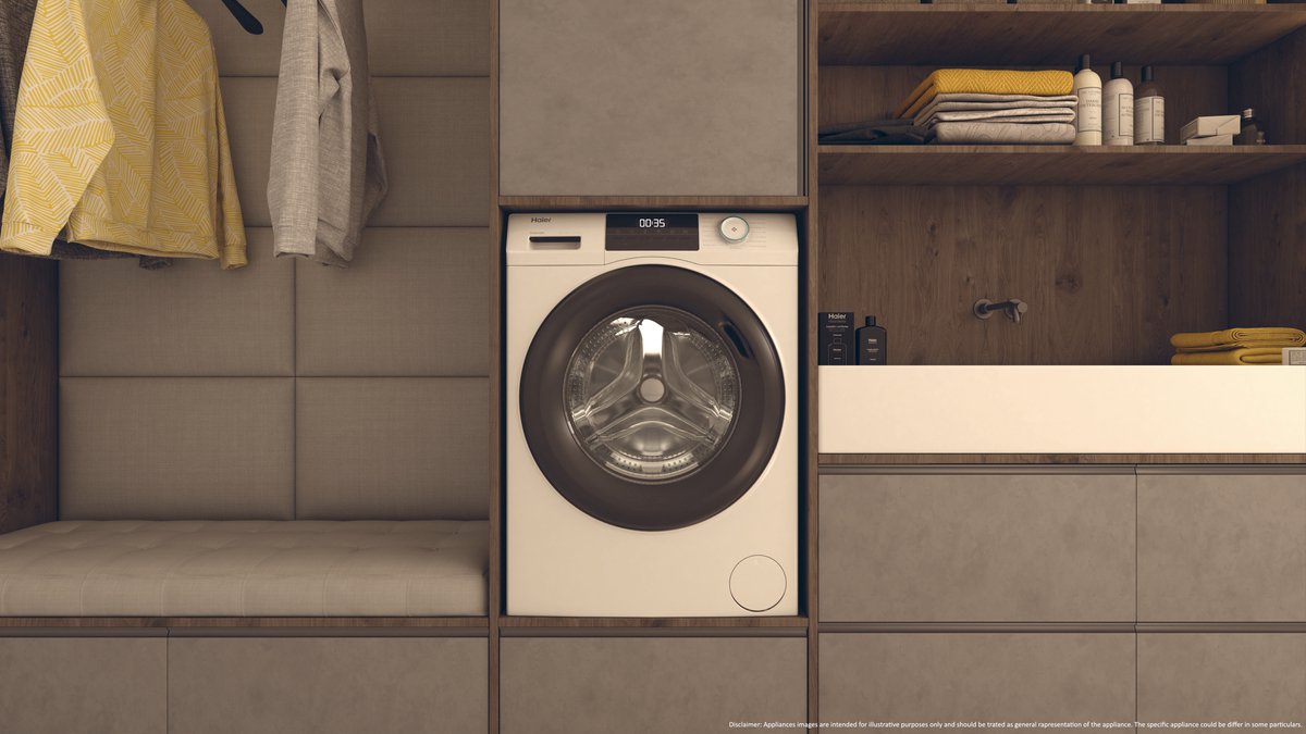 Haier HW80-BP14929A-S - Wasmachine 8kg - Energieklasse A - Extra stil (70 dB) - Stoomfunctie (Refresh) - Antibacteriële Behandeling (ABT) - 16 programma’s - 10 jaar garantie op onderdelen — afbeelding 7