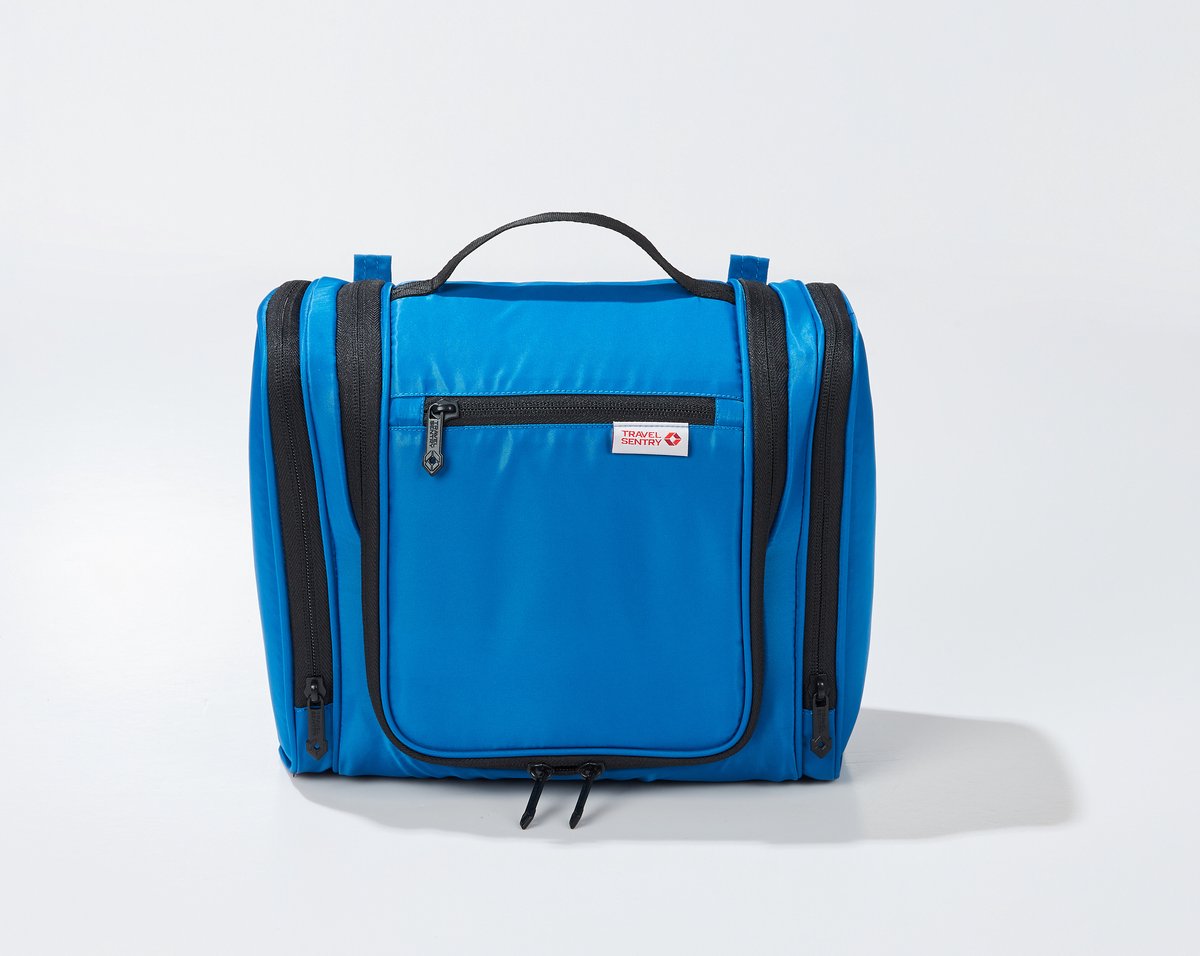 Travelsentry - Toilettas - Large - Reizen - Accessoire - Blauw - Rpet- 25 * 22 * 13 cm - Voorkomt Onnodig Plastic Gebruik - Incl. Hanger