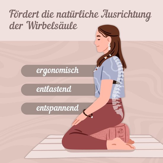 Soul Pillow Meditatiekussen, rond, yogakussen, rond, met