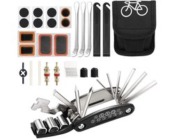 Fiets Reparatieset - Fiets Band Reparatie Set - Fiets Reparatieset Toolkit - Fiets Toolkit - Reparatieset Fiets - Bandplakset - Fietsgereedschap - Gereedschapset Fiets - Reparatieset - Fietsmateriaal - Inclusief 16 in 1 Multi-Tool - Banden Lichters