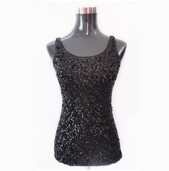 Chemise Zwart à Glitter pour femme - Paillettes - Shine - Chemise - Fête - Paillettes - Haut