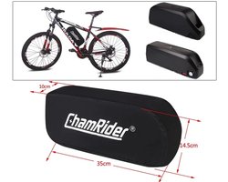 WiseGoods Premium Beschermhoes Voor Bagagedrager Accu - Geschikt Voor Elektrische Fiets - E-Bike Accessoires - Regenhoes - Zwart