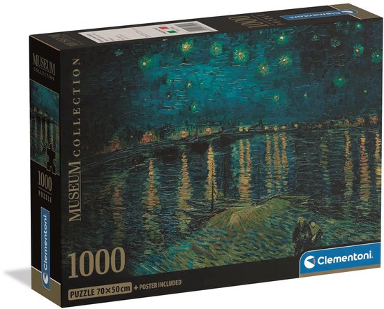 Clementoni - Puzzel - 1000 Stukjes - Sterrennacht van Van Gogh - Puzzel Voor Volwassenen