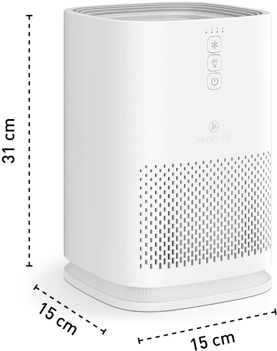 Medify Air MA-14 Luchtreiniger – 70 m³/u Air Purifier – HEPA H13 Filter – 3 standen + Slaapmodus – Tot 28 m² per uur – Tegen Hooikoorts, Huisstofmijt & Allergieën – Zwart — afbeelding 5