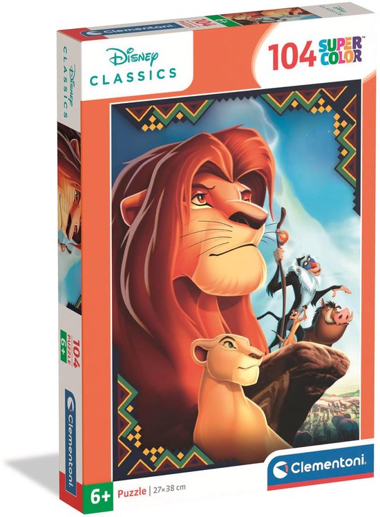 Clementoni - Puzzel - 104 Stukjes - Disney Lion King - Kinderpuzzel ...