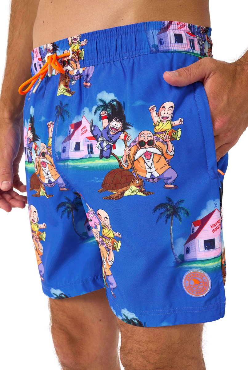 OppoSuits Zwembroek Dragon Ball - Kame House - Heren Swim Short - Korte Broek - Met Trektouwtjes en Zakken — afbeelding 5