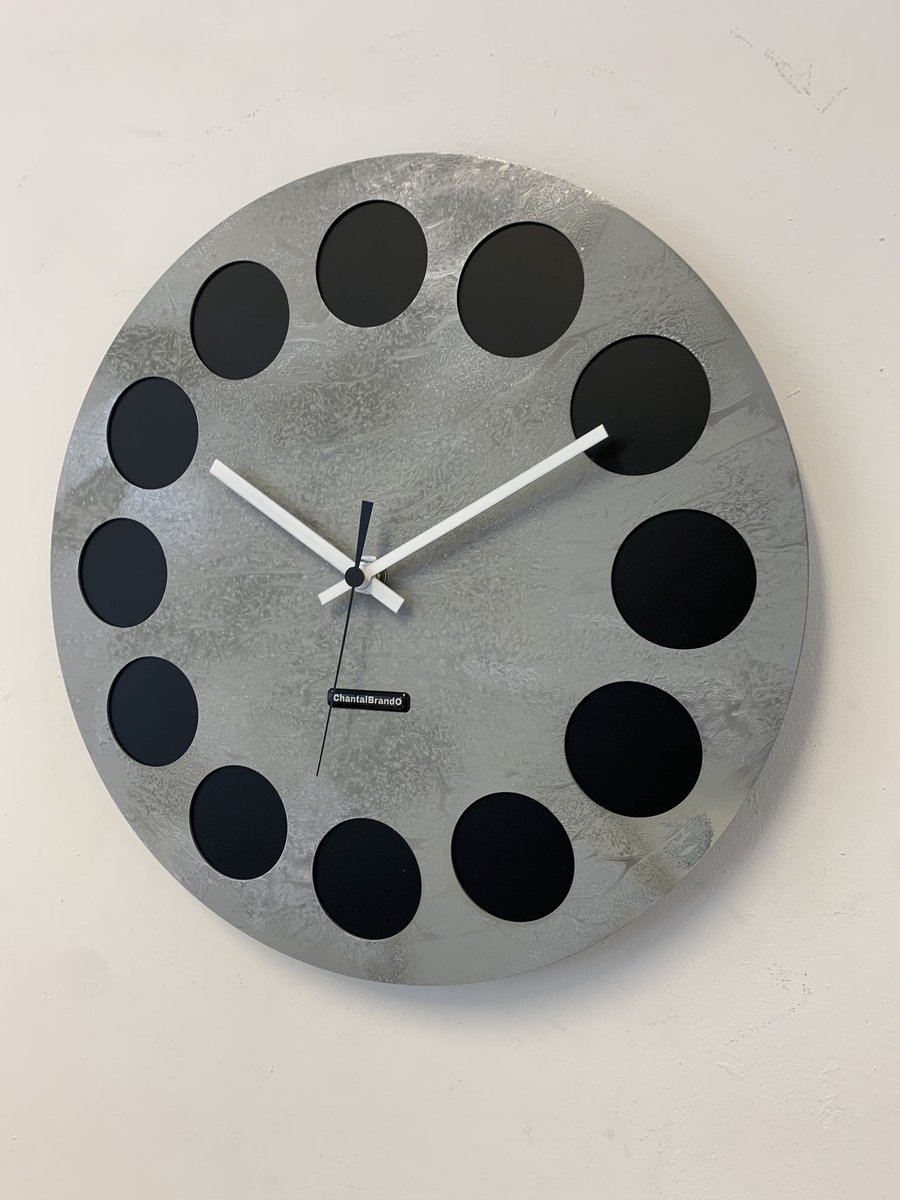 MOSACLOCK GRAY&BLACK LABEL Wandklok Modern Industrieel Design