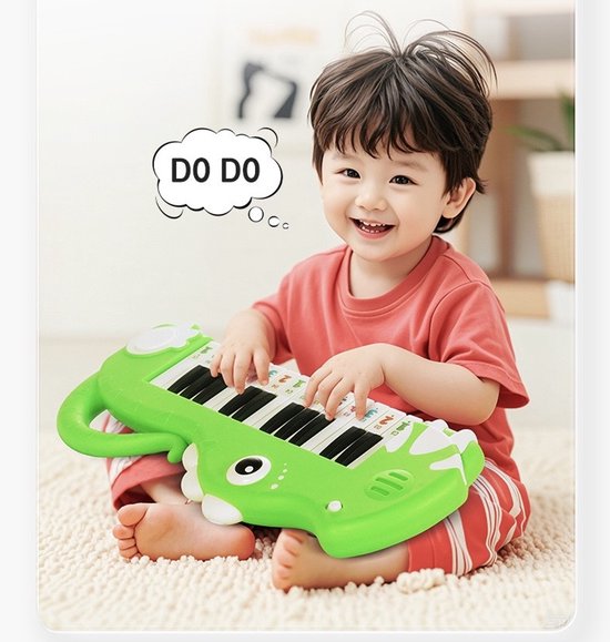 OODBLUE Dinosaurus Piano – Elektronisch Keyboard Speelgoed met 25 Toetsen & Liedjes voor Kinderen