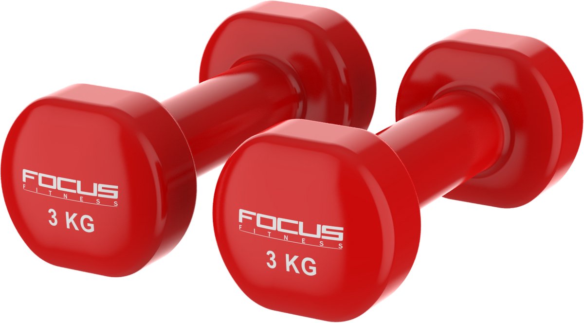 Vinyl Dumbbells - Focus Fitness - 2 x 3 kg