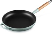 Bol.com Le Creuset Koekenpan Signature met Houten handvat 'Sea Salt' Ø28cm aanbieding