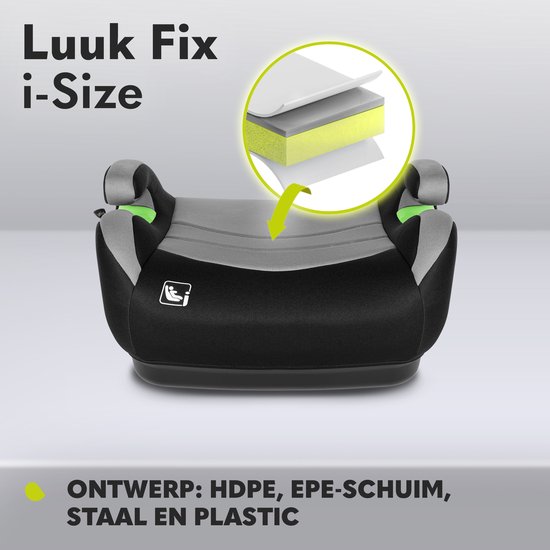 Lionelo Luuk FIX - Zitverhoger - ISOFIX - i-Size - Autostoel Booster - 22-36kg, 125-150 cm van LIONELO — afbeelding 4
