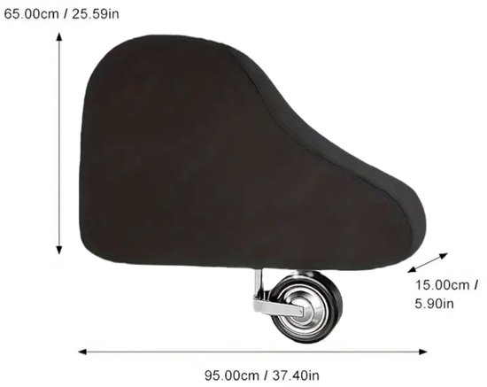 Ultiluxe® Disselhoes universeel - Zwart - Waterdicht - UV en regenbestendig - Beschermhoes voor caravan, aanhanger, trailer - 95 x 65 x 15 cm - Trekhaakhoes - Caravanhoes - Caravankoppeling - Koppeling accessoire - Disselbescherming van Ultiluxe — afbeelding 5