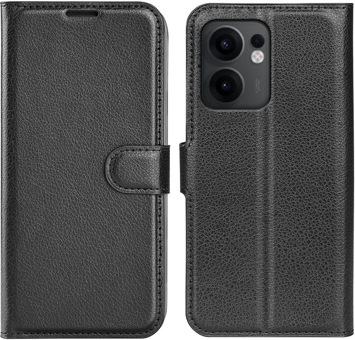 Coverup Hoesje - Geschikt voor OPPO Reno13 F / FS 5G Hoesje - Coverup Book Case - Zwart